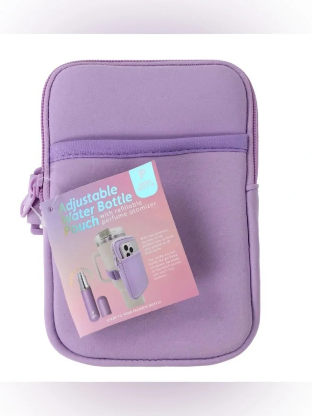 NWT Lavender Adjustable Water Bottle Pouch